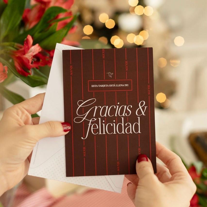 Tarjeta Gracias y Felicidad 